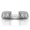 0.25 Ct. Graduated Four Stone Round Wedding Ring Wrap