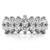 0.53 Carat Double Row Double Shared Prong Raised Wedding Ring