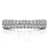 0.5 Carat Double Row Shared Prong Wedding Ring