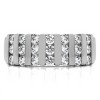 0.26 Carat Three Row Bar Set Wedding Ring