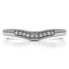 0.1 Ct. Black Ten Stone Thin Contour Wedding Band