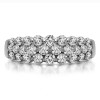 0.99 Carat Three Row Common Prong Wedding Ring