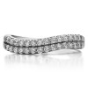 0.3 Carat Pave Set Double Row Wave Wedding Ring