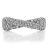0.54 Carat Criss Cross Pave Set Anniversary Band