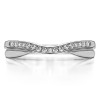 0.11 Ct. Metal Accented Curved Band