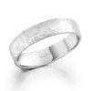 5 Millimeter Wide Hammered Finish Plain Men's Wedding Ring