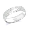 5.5 Millimeter Wide Hammered Finish Plain Men's Wedding Ring