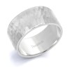 10 Millimeter Wide Hammered Finish Plain Men's Wedding Ring