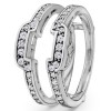 .50 Ct. Square Halo Peek-a-Boo Wedding Ring Guard