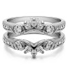 1.01 Ct. Half Halo Prong and Channel Set Ring Guard