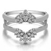0.53 Ct. Double Row Round Prong Set Ring Guard
