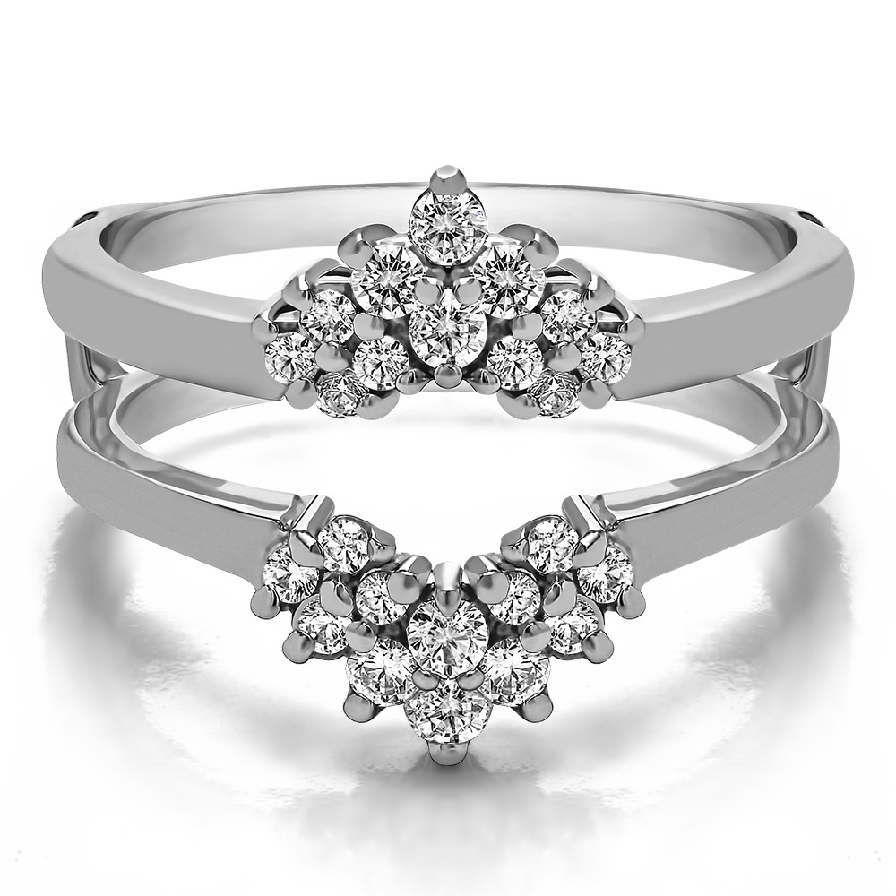 0.53 Ct. Double Row Round Prong Set Ring Guard