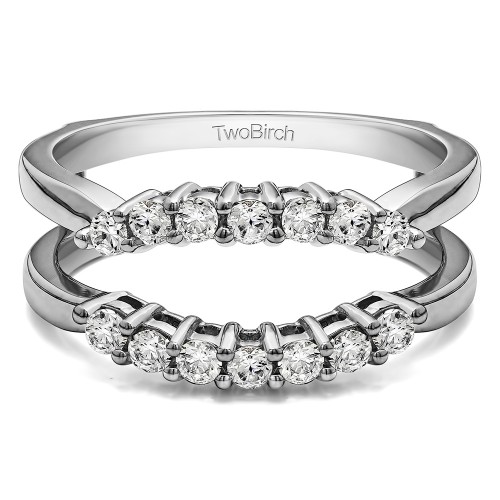 .50 Ct. Double Shared Prong Contour Ring Guard