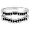 0.14 Ct. Black Stone Contour Prong In Channel Set Enhancer Ring Guard