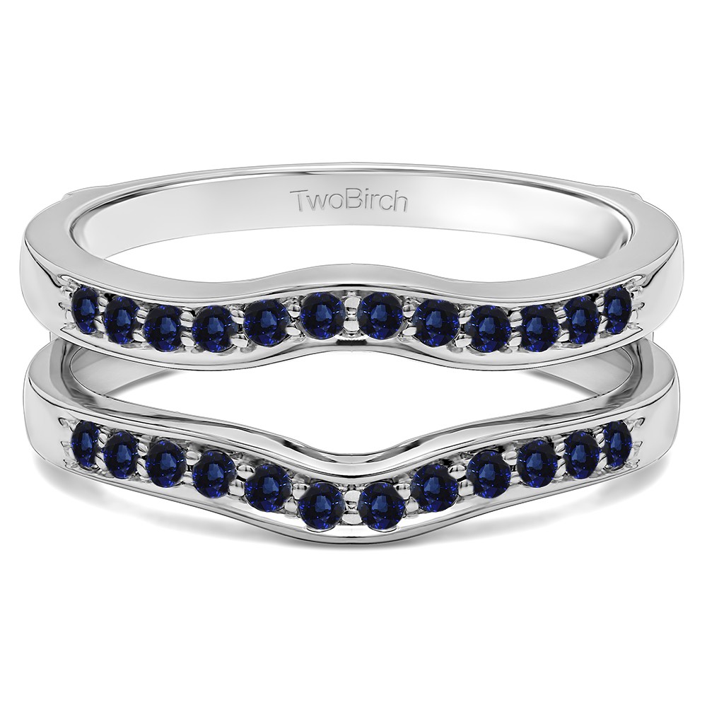 0.14 Ct. Sapphire Contour Prong In Channel Set Enhancer Ring Guard