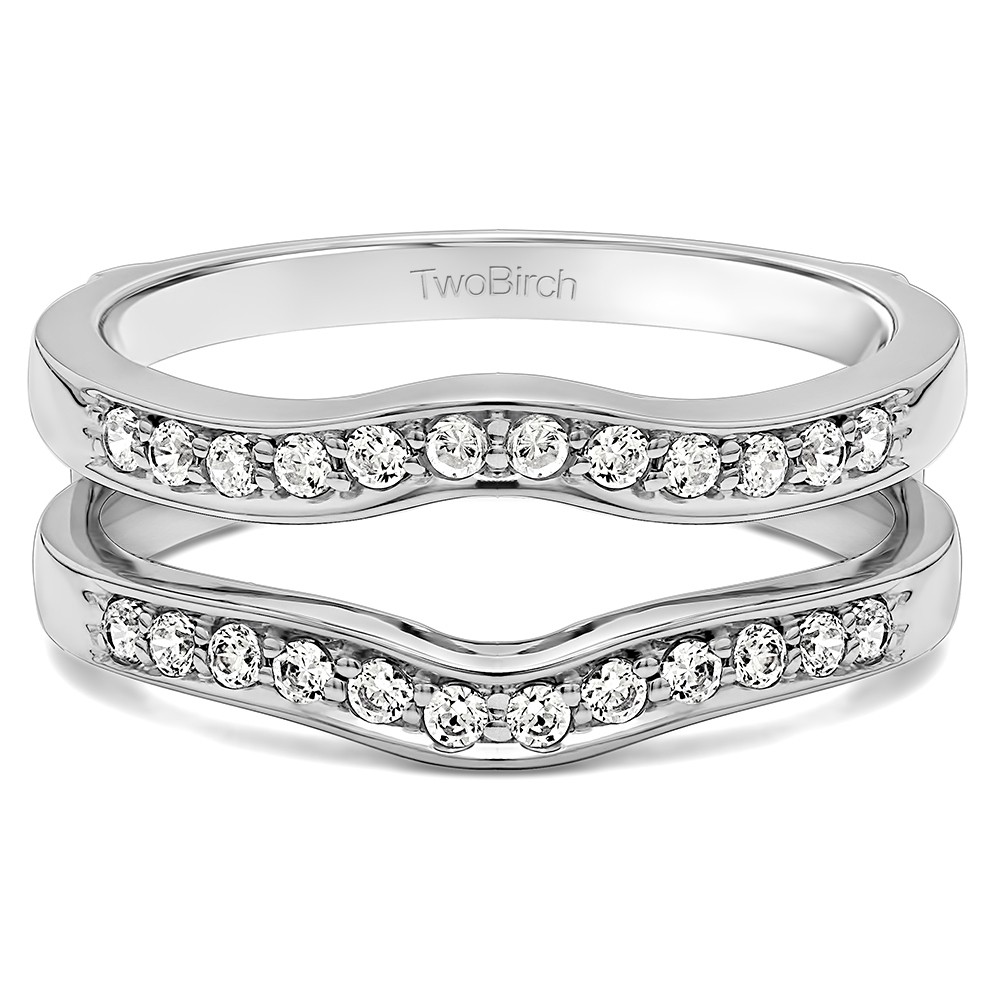 0.14 Ct. Contour Prong In Channel Set Enhancer Ring Guard