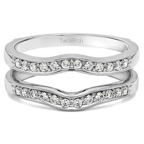 0.14 Ct. Contour Prong In Channel Set Enhancer Ring Guard