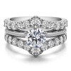 0.74 Ct. Graduated Shared Prong Contour Ring Guard