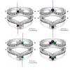 Genuine Birthstone Crown Inspired Contour Ring Guard(0.38 Carat)