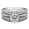 0.4 Ct. Channel Set Cathedral Ring Guard Enhancer
