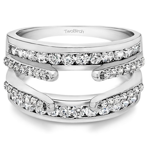 0.5 Ct. Combination Cathedral and Classic Ring Guard