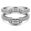 .50 Ct. Square Halo Peek-a-Boo Wedding Ring Guard