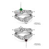 Genuine Birthstone Ying Yang Inspired Anniversary Ring Guard(0.79 Carat)
