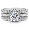 0.35 Ct. Shared Prong Curved Wedding Ring Guard Enhancer