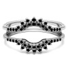 0.2 Ct. Black Stone Contoured Wedding Ring Jacket