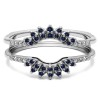 0.2 Ct. Sapphire and Diamond Contoured Wedding Ring Jacket