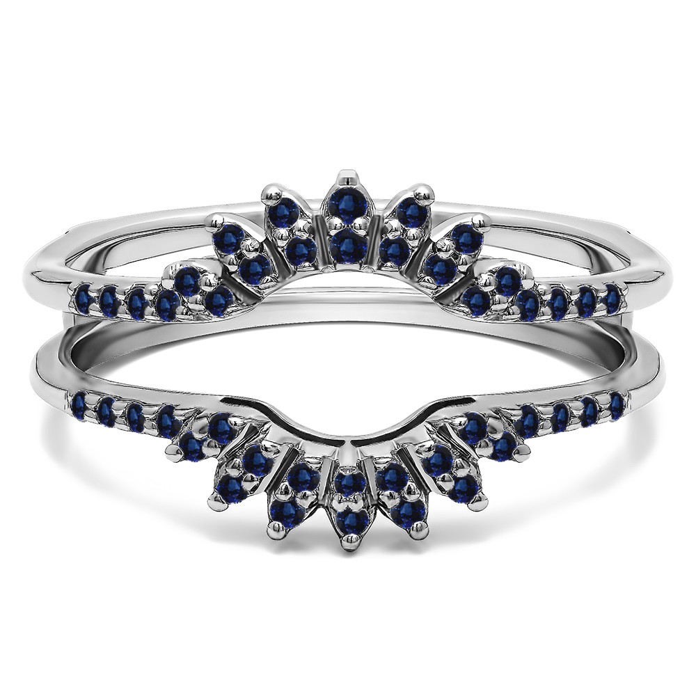 0.2 Ct. Sapphire Contoured Wedding Ring Jacket