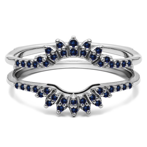 0.2 Ct. Sapphire Contoured Wedding Ring Jacket