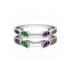 Genuine Birthstone Infinity Wedding Ring Guard Enhancer(0.32 Carat)