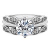0.32 Ct. Shared Prong Cathedral Infinity Ring Guard