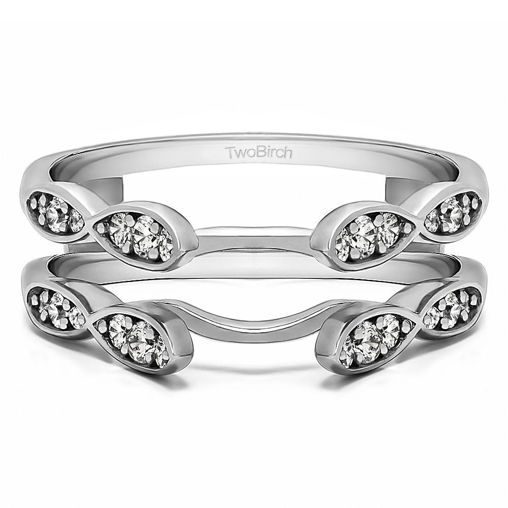 0.32 Ct. Shared Prong Cathedral Infinity Ring Guard