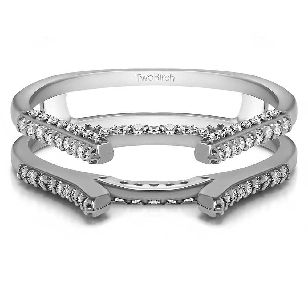 0.42 Ct. Millgrained Cathedral Ring Guard