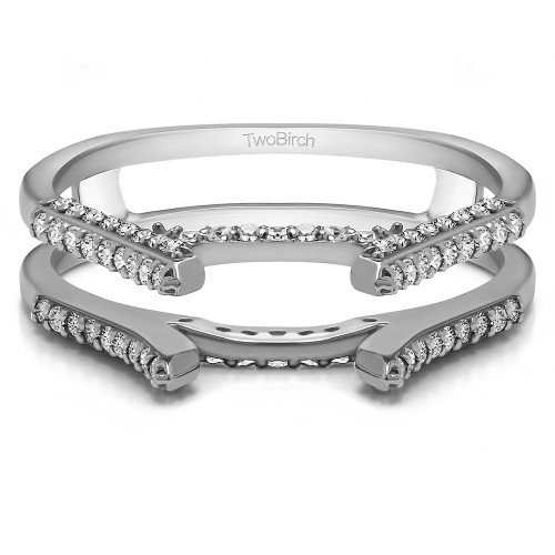 0.42 Ct. Millgrained Cathedral Ring Guard