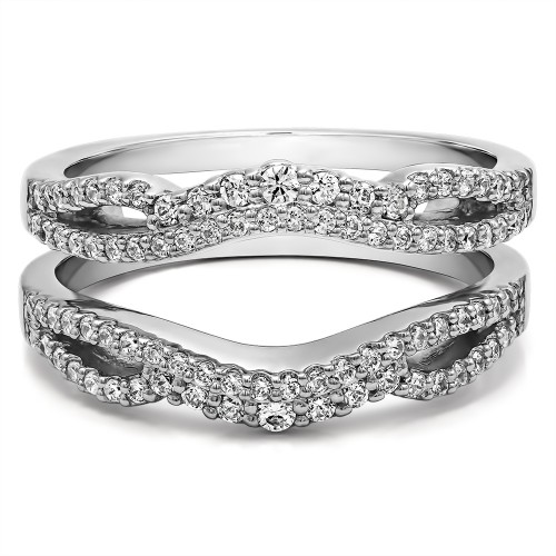 0.57 Ct. Double Infinity Wedding Ring Guard Enhancer