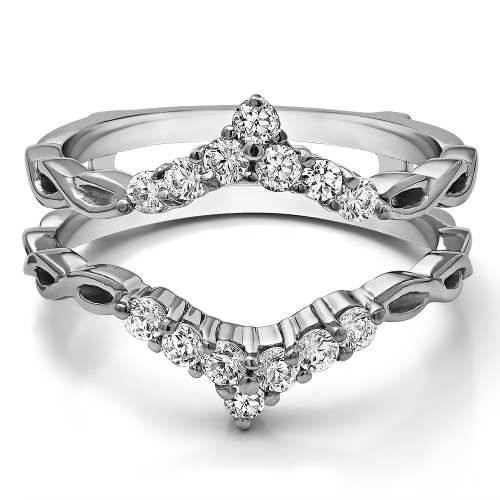 0.45 Ct. Infinity Chevron Ring Guard Enhancer