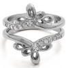 0.3 Ct. Bow Shaped Chevron Ring Guard