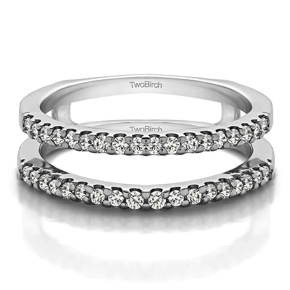 0.36 Ct. Double Shared Prong Straight Ring Guard