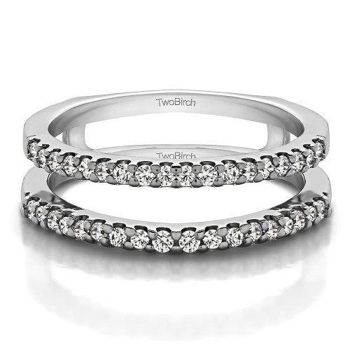 0.36 Ct. Double Shared Prong Straight Ring Guard