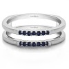0.175 Ct. Sapphire Raised Shared Prong Ring Guard