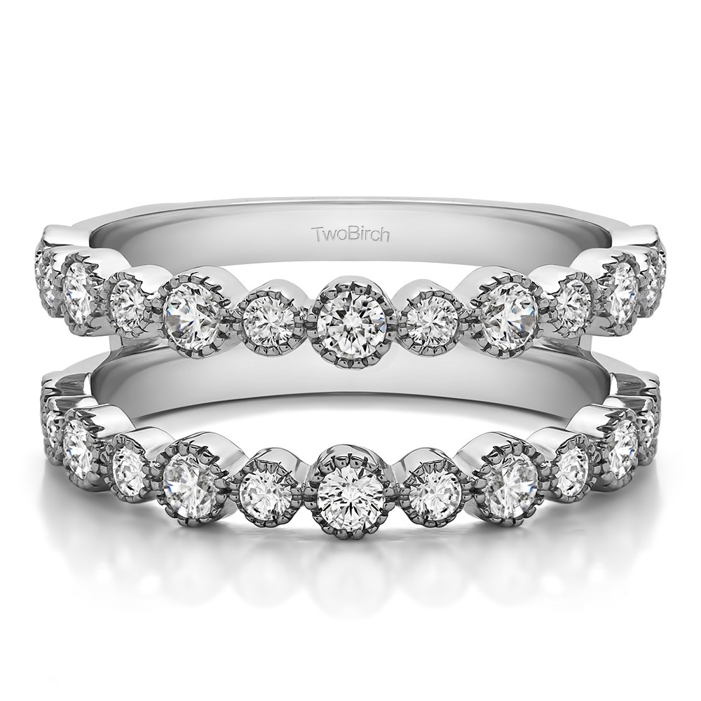 0.83 Ct. Vintage Millgrained Bezel Ring Guard