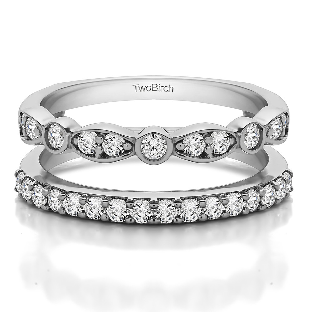 0.7 Ct. Mixed Classic and Contemporary Ring Guard