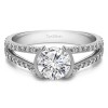 1 Carat Round Bezel Split Shank Engagement Ring