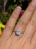 1 Ct. Pear Classic Halo Pave Engagement Ring
