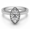 1 Carat Marquise Halo Solitaire Engagement Ring