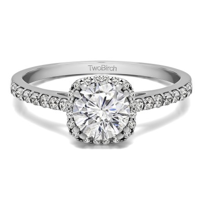 1 Ct. Round Classic Round Halo Engagement Ring
