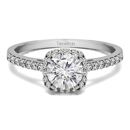 1 Ct. Round Classic Round Halo Engagement Ring